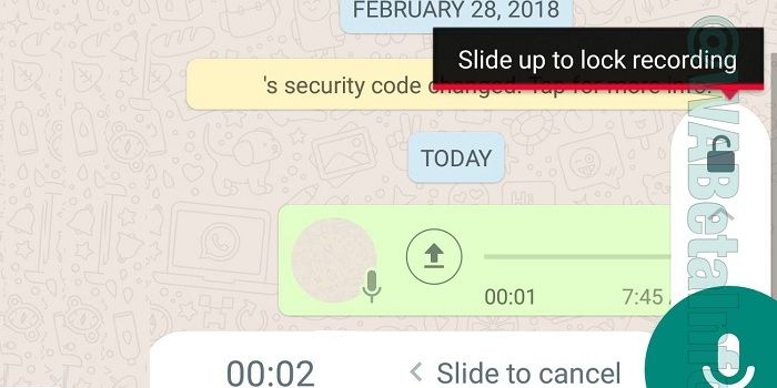 Enviar notas de voz sin mantener pulsado en WhatsApp