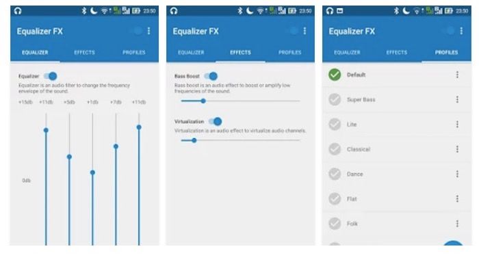 Equalizer FX Pro-Anwendung verbessern den Android-Sound