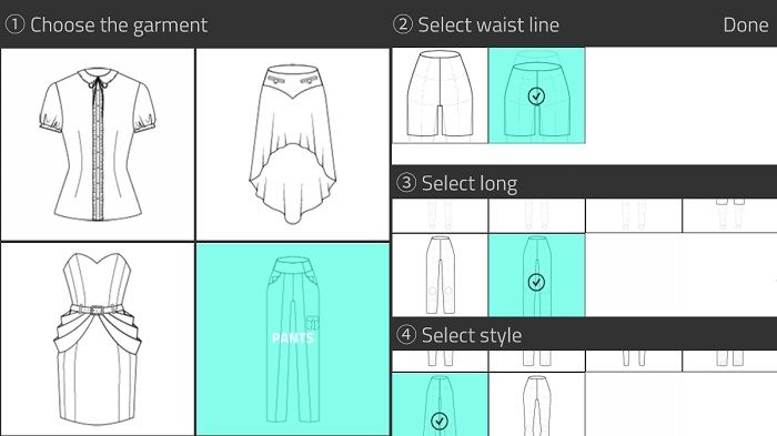 Mode-Design-flache Skizze