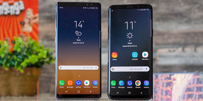 Galaxy Note 8 gegen Galaxy S9 Plus