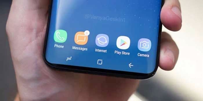 Galaxy S9 reduziert den unteren Rahmen