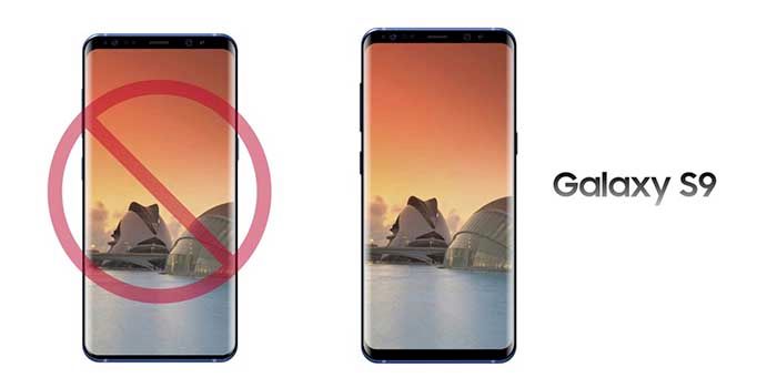 Galaxy S9 sin biseles fake