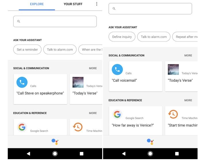 Neue Suchleiste von Google Assistant