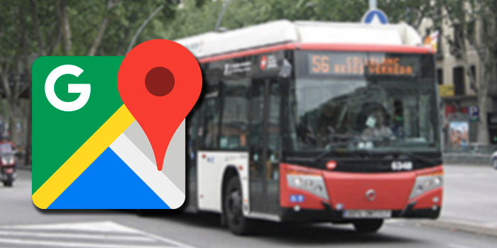 Google Maps warnt vor dem Verlassen der Bus-Metro