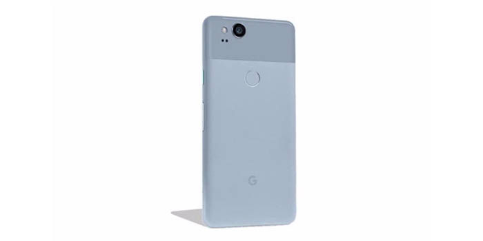 Google Pixel 2 blau zurück