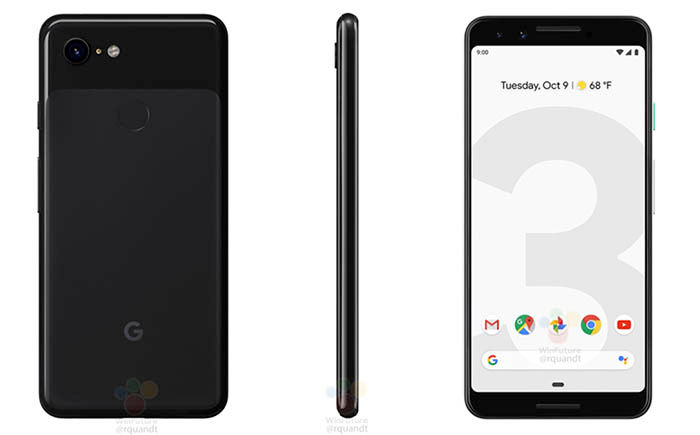 Google Pixel 3 offizielles Rendern