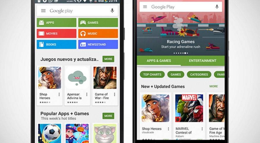 Google Play 6.0 Neugestaltung