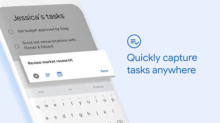 Google Tasks erfasst