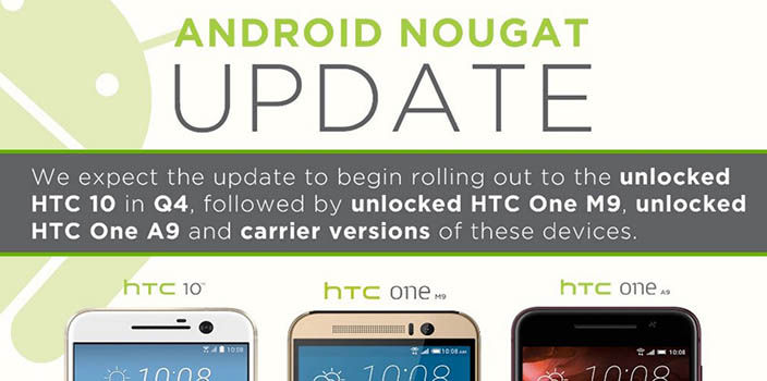 HTC actualizacion nougat