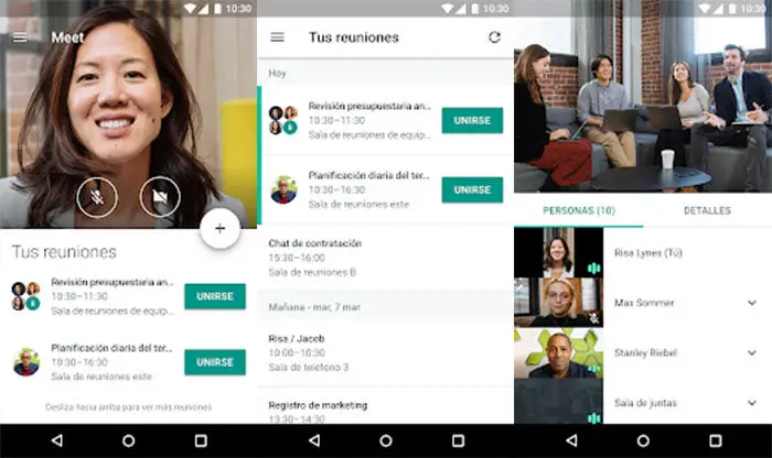 Hangouts Treffen Sie Screenshots