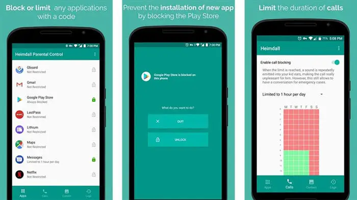 Heimdall Parental Control für Android