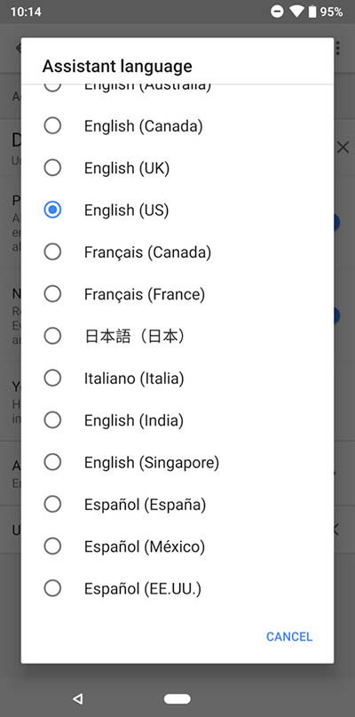 Assistent Sprachen Google Home