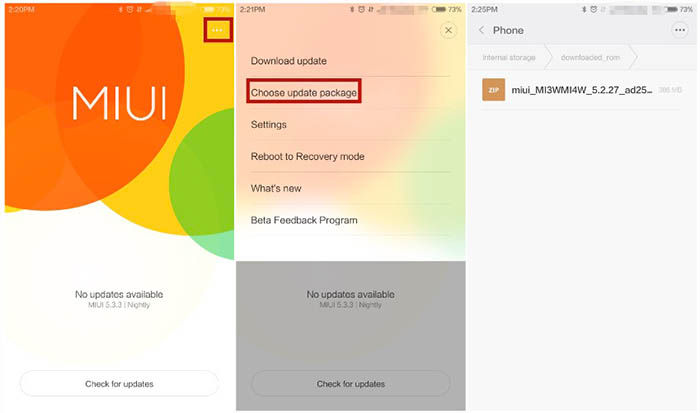 Installieren Sie ROM MIUI