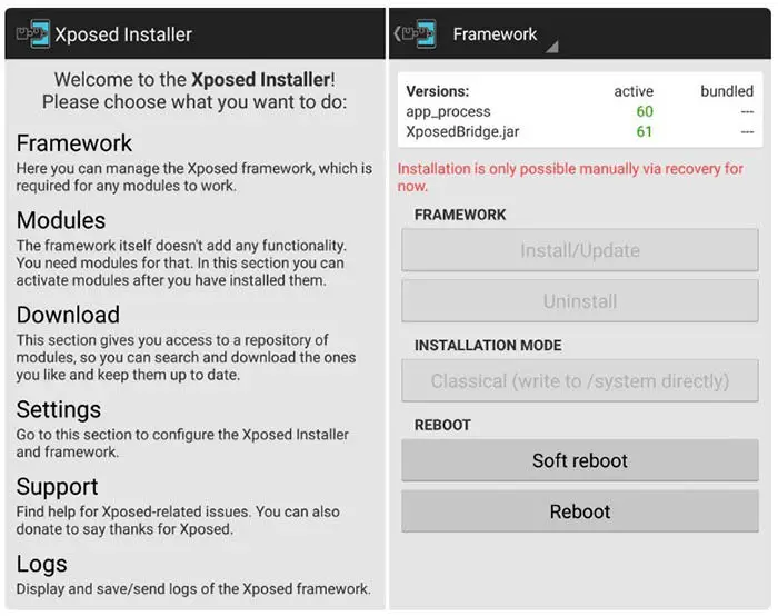 Installieren Sie Xposed Galaxy S7