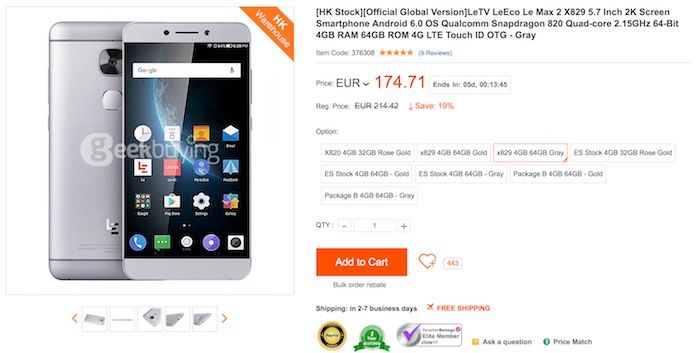 Leeco le max 2 Angebot