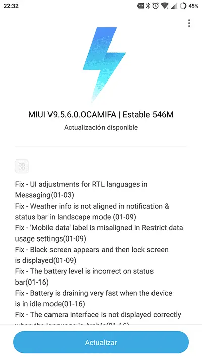 MIUI 9.5.6.0 Xiaomi Mi 6