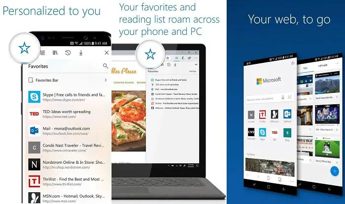 Microsoft Edge Preview-Browser für Android