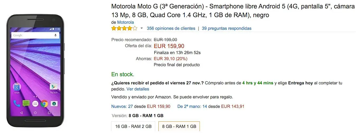 Moto G 3 Angebot