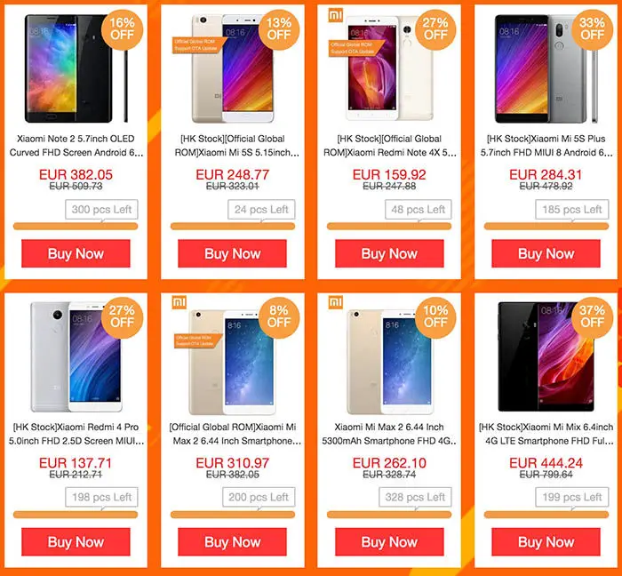 Mobile Xiaomi-Angebot im Juni 2017