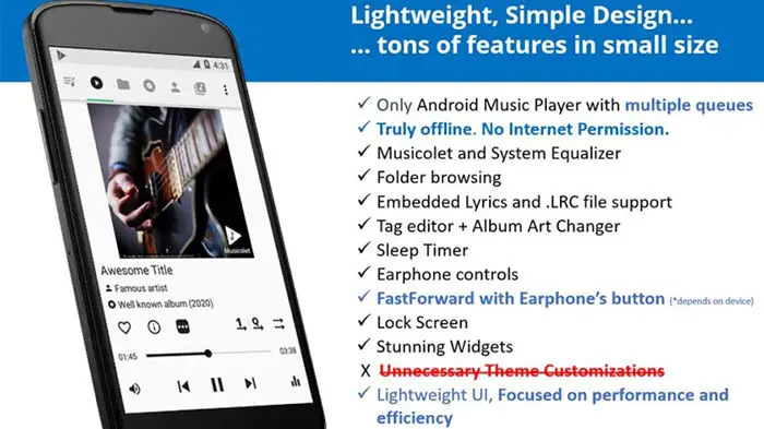 Musicolet für Android Auto