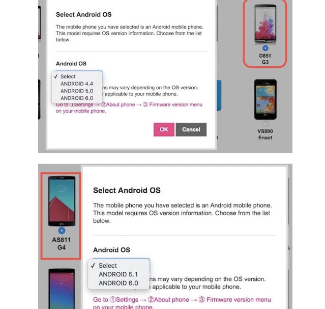 LG-Handys, die auf Android 6.0 Marshmallow aktualisieren