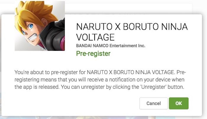 Naruto x Boruto Vorregistrierung