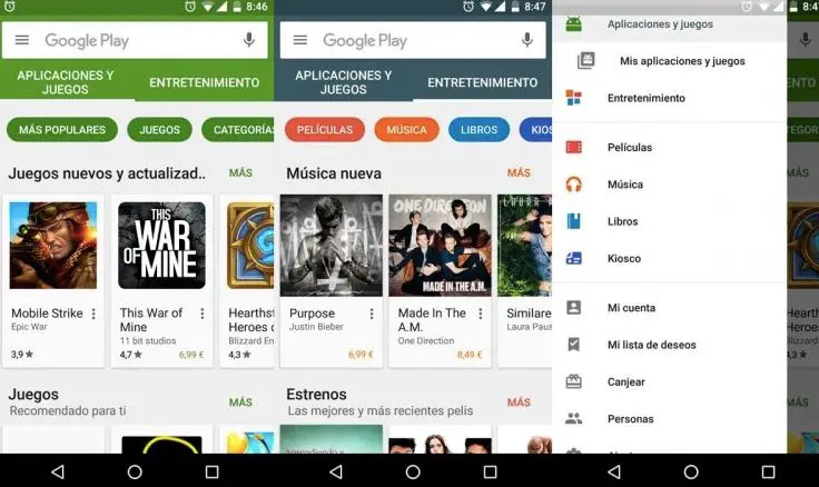 Neue Google Play-Version 6.0.0