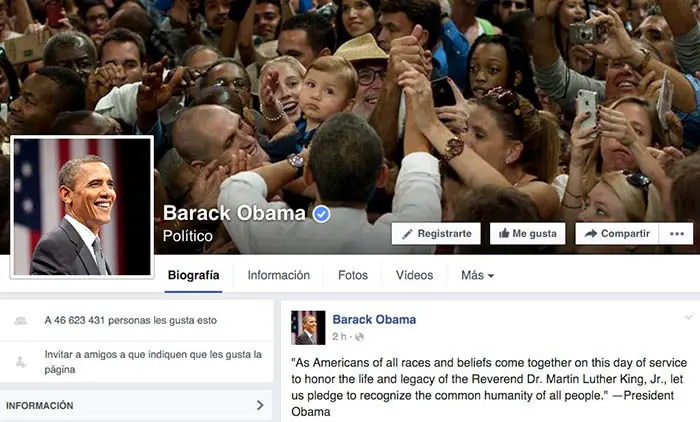 Obama auf Facebook