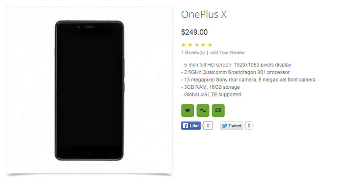 OnePlus X-Startfunktionen und Preis