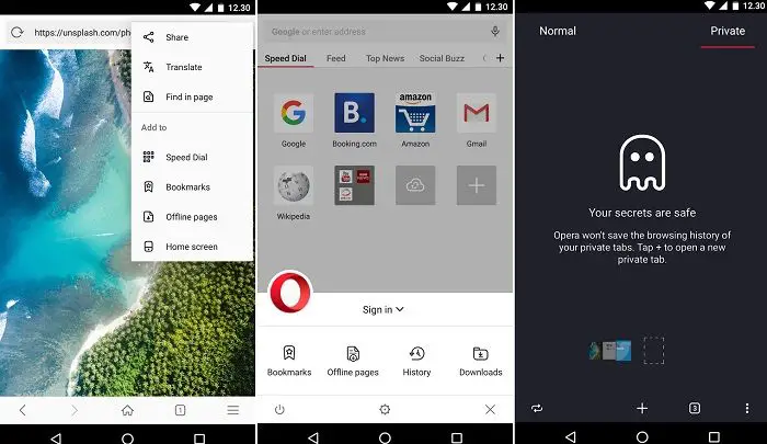 Opera Browser App für Android