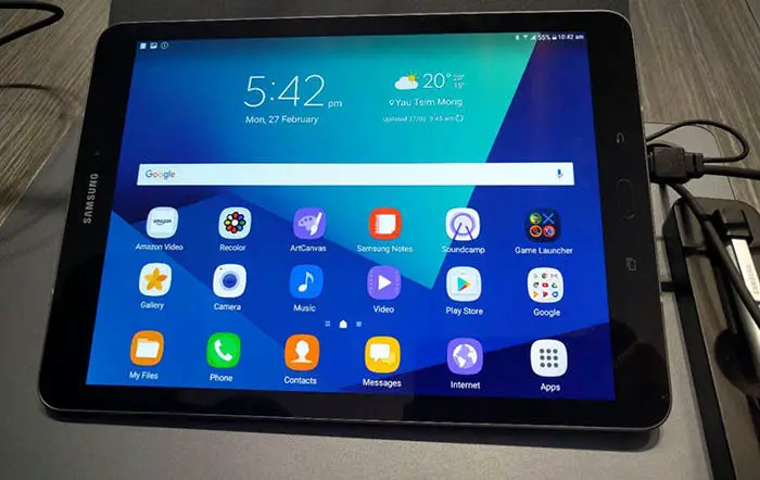 Galaxy Tab S3-Bildschirm