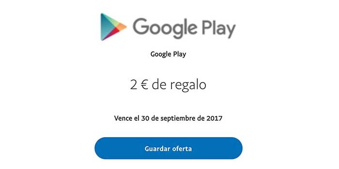 PayPal 2 euros gratis Google Play