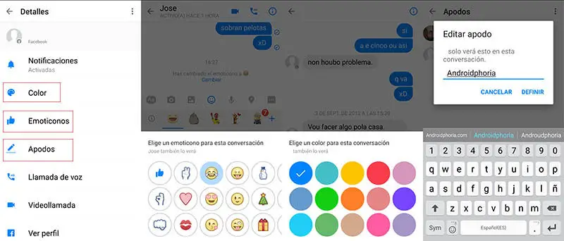 Anpassen der Facebook Messenger-Unterhaltungen