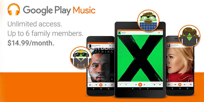 Plan familiar Google Play Music