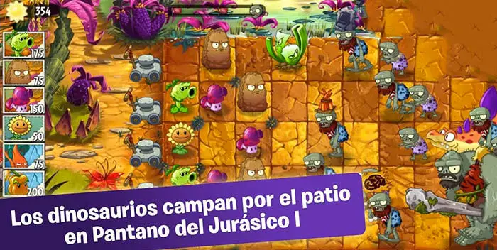 Plants vs Zombies 2 Pantano del Jurásico Parte 1