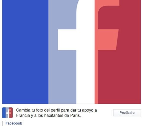 Setzen Sie die Flagge Frankreichs auf das Facebook-Profilbild