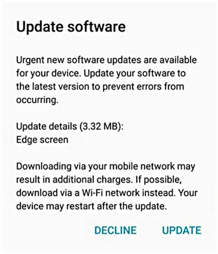 Erstes Update für Galaxy S7