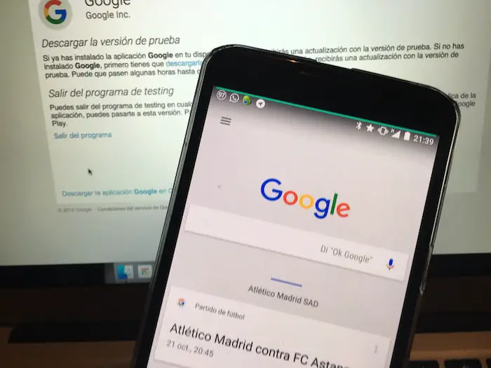 Probar la beta de Google Search