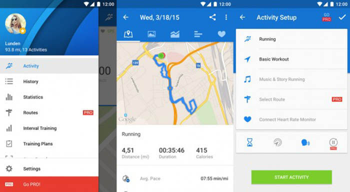 Runtastic für Android