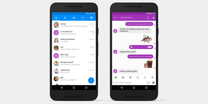 SMS en Facebook Messenger