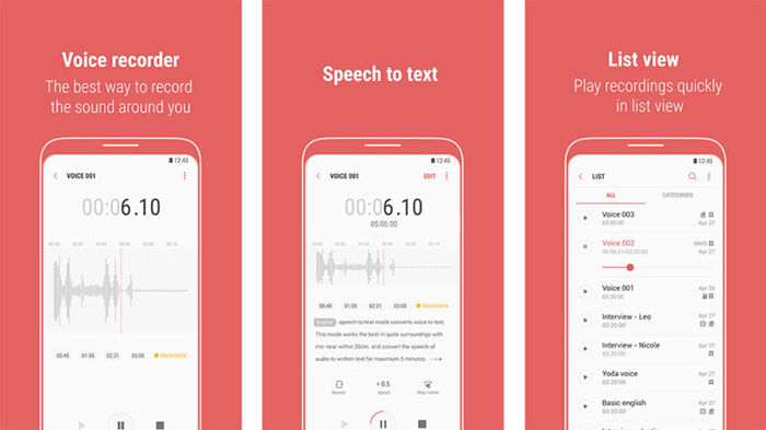 Samsung Voice Recorder für Android