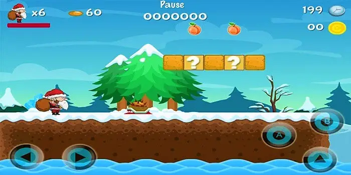 Juego de plataformas de Santa Claus