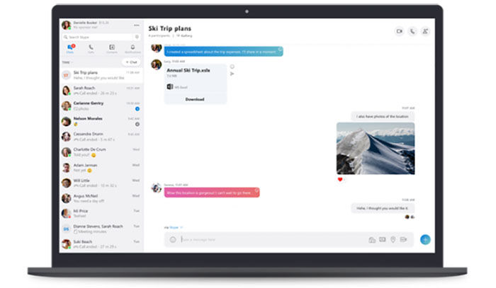 Skype ändert das Design mit einem neuen Update