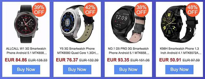 Geekbuying Christmas bietet Smartwatches