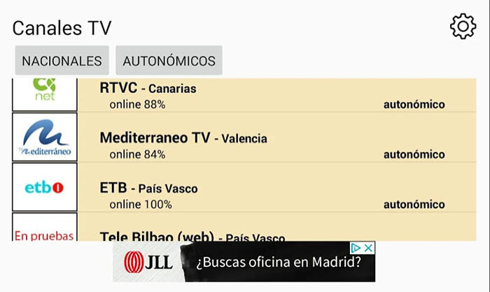 Freeview TV von Spanien Android