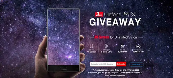 Ulefone MIX Giveway