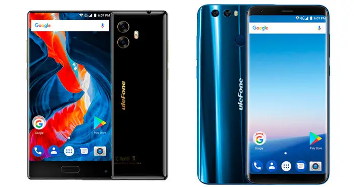 Ulefone MIX schwarz Ulefone MIX 2 blau