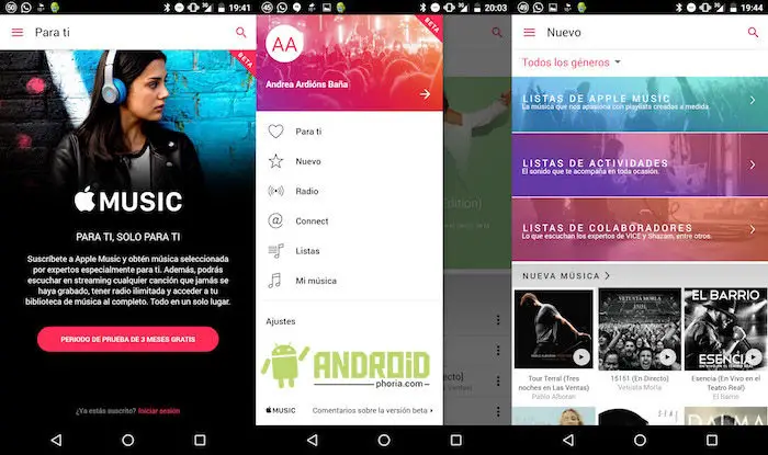 Verwenden Sie Apple Music kostenlos für Android