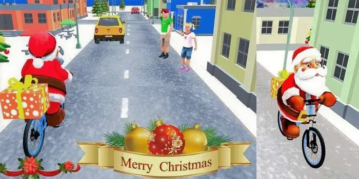 Virtual Santa BMXBicycle Geschenklieferer