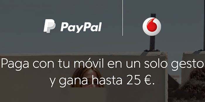 Vodafone Paypal promo 5 euros gratis